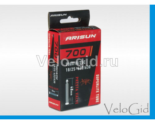 Камера на велосипед Arisun 28"(700х18-25) Presta FV-48