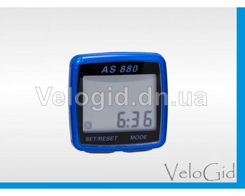 Велокомпьютер проводной ASSIZE AS-880 Blue